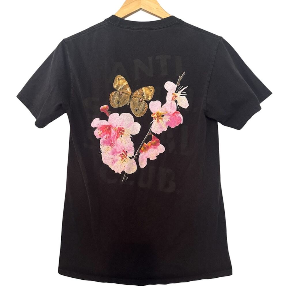 Anti Social Social Club Big Kkotch Tee Womens Small Asian Cherry Blossoms Y2K